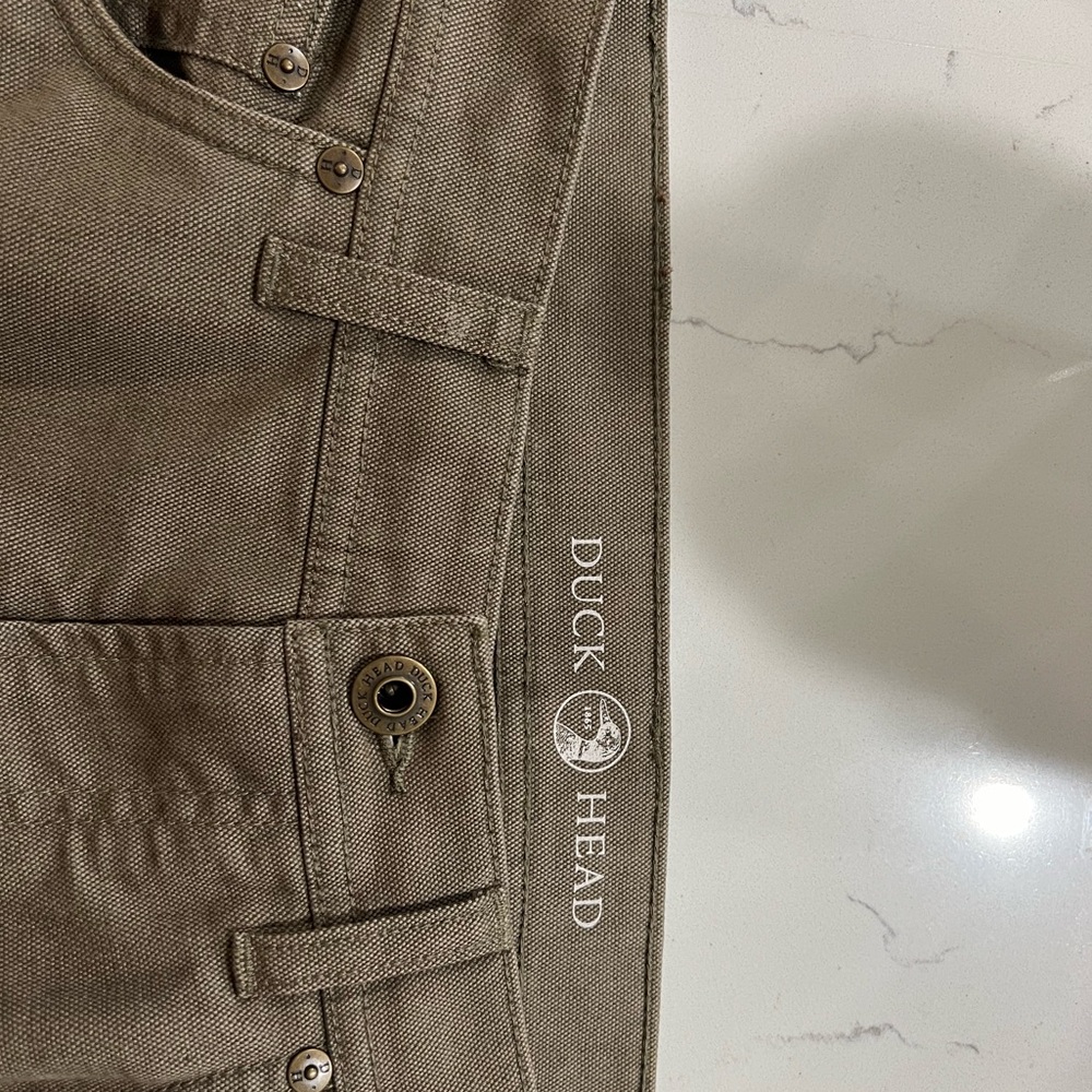 Duck Head Field Canvas Five-Pocket Olive Green